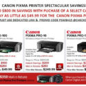 Huge Discounts On Canon PIXMA Printers (PRO-100 At $50, PRO-10 At $250, PRO-1 At $450)