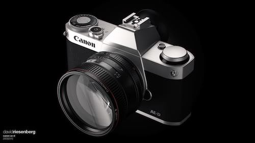 Canon FF mirrorless camera mock-up by David Riesenberg