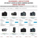 Savings Up To $700 And 10% Rewards On Select Canon DSLRs (6D, 7D2, T5 With 2 Lenses At $349))