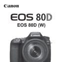 Canon EOS 80D user manual available for download