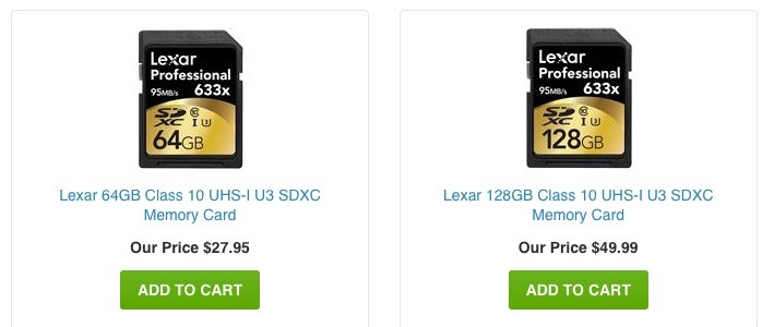 lexar memory cards