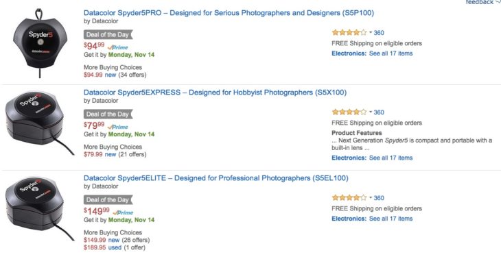 Great Amazon Promotion On Spyder5 Color Calibration Tools