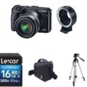 Canon EOS M3 Bundle Deal – $599 (18-55mm, EF-M Adapter, 16GB Card, Tripod, Bag)