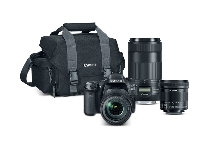 Great bundle deal: Canon EOS 80D with 3 lenses, bag, memory card