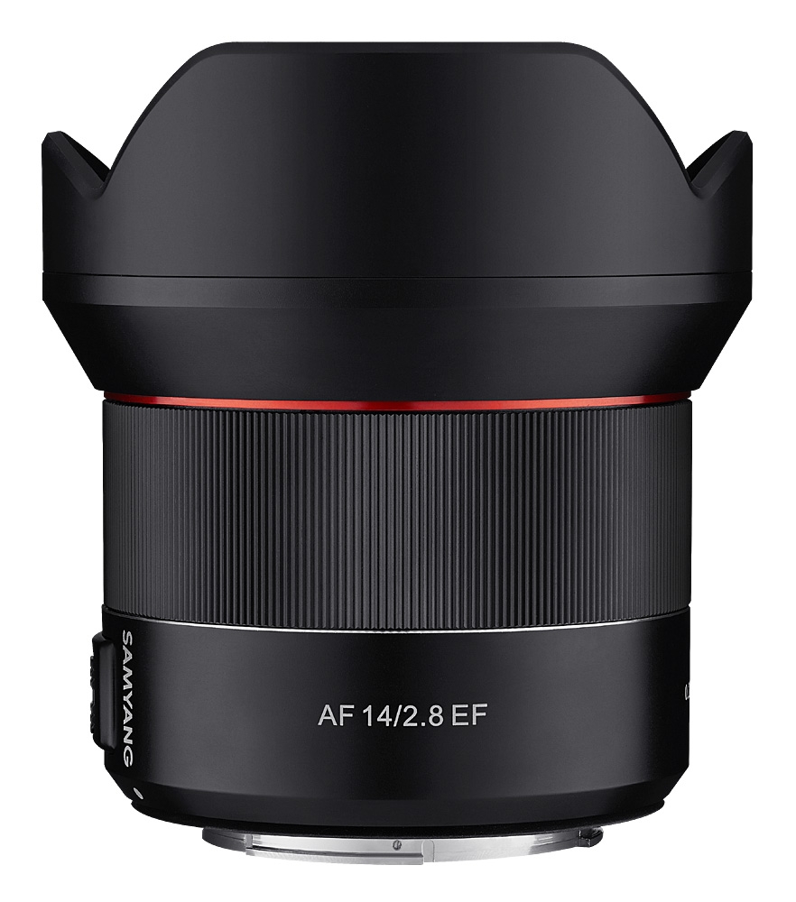 Here is the Samyang AF 14mm f/2.8 for Canon mount