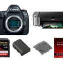 Canon EOS 5D Mark IV bundle deal, PIXMA PRO-100, SanDisk 64GB, spare battery – $3249