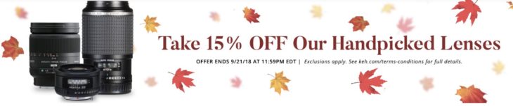 Save Up To 15% On Selected Lenses At KEH (today Only)