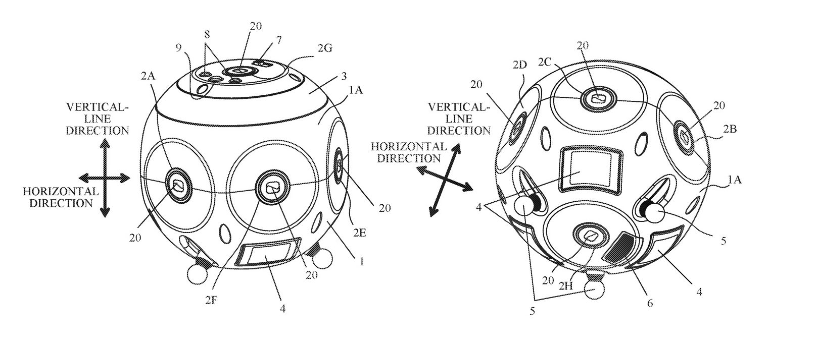 Canon Patent Application For 360 Degree Camera With 8 Zoom Lenses