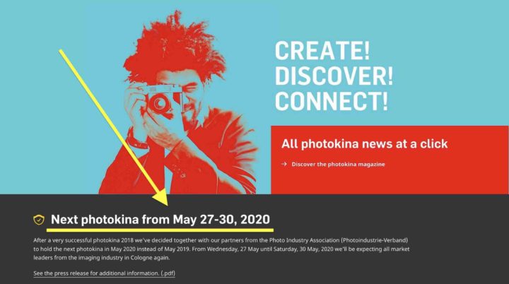 Photokina 2019 Has Been Cancelled, Comes Back in 2020