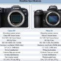 Canon EOS RP vs Nikon Z 6 Size Comparison