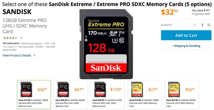 Save Up To 30% On SanDisk Memory Cards (today Only)