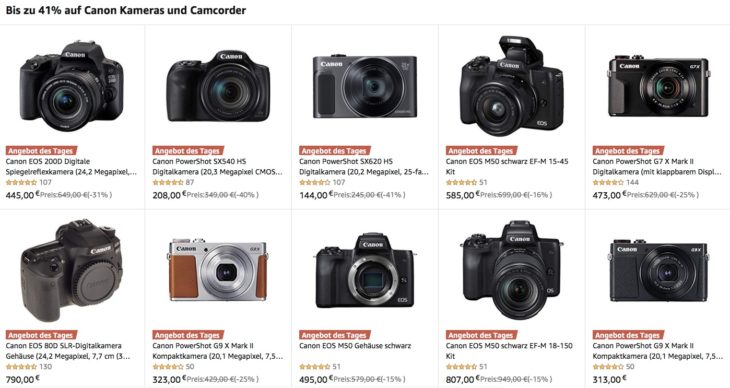 Germany/EU Deal: Save Up To 41% On Canon Cameras And Gear At Amazon DE