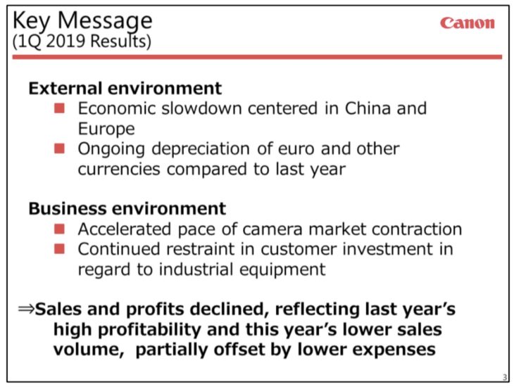 Canon Q1 2019 Financials Published, Smartphones Erode Profits But Company Still Alive And Kicking