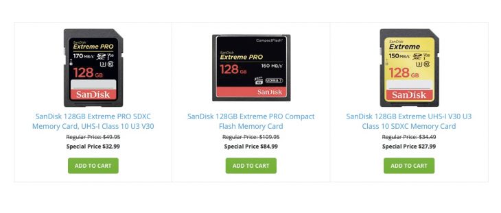 Save On SanDisk 128GB Memory Cards (today Only)