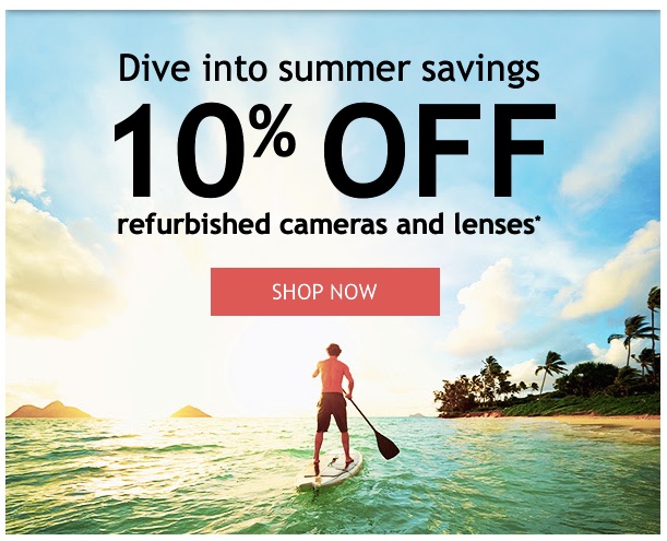 Save 10% On Refurbished Gear At Canon Direct Store