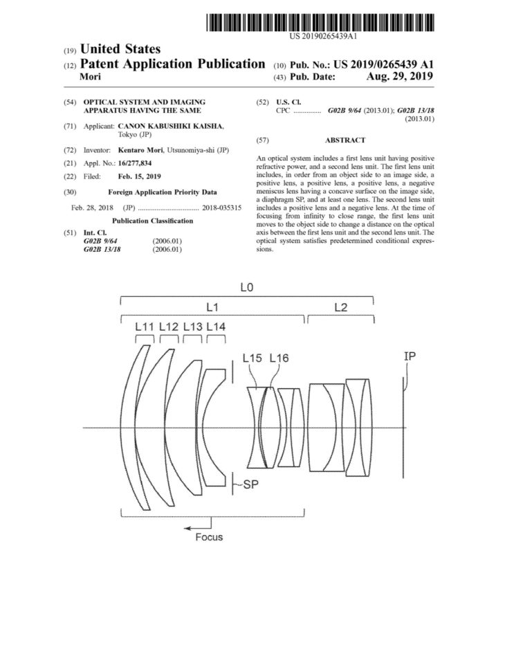 Here Is A Bunch Of Canon Patent Applications For EOS R Prime Lenses
