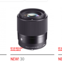 More Third Party Lenses Coming To The Canon EOS M: Sigma 16mm, 30mm, and 56mm F/1.4 DC DN Contemporary