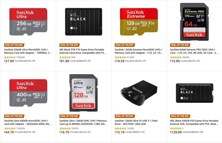 memory card deals