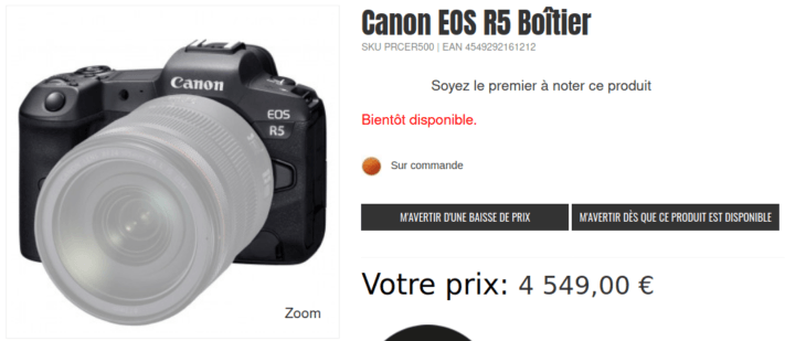 Canon EOS R5 Price