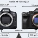 Sony Alpha A1 Vs Canon EOS R5 Size Comparison