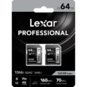Save On Lexar Professional 1066x UHS-I SDXC Memory Cards (2-packs, 64 & 128GB)