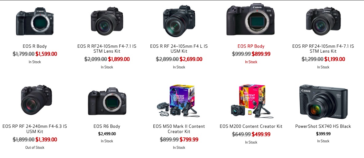 canon rp black friday